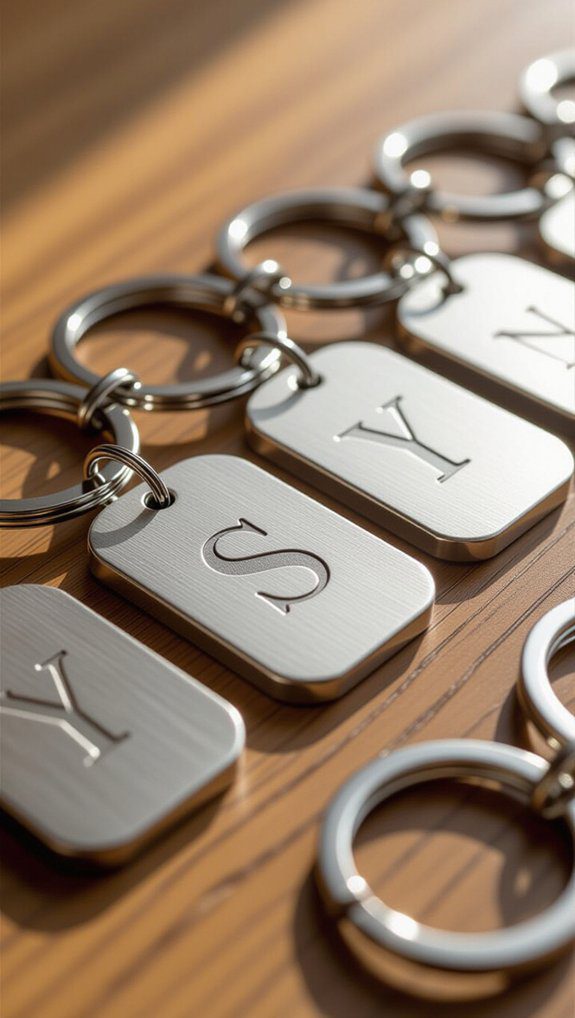 custom initials keychains gifts