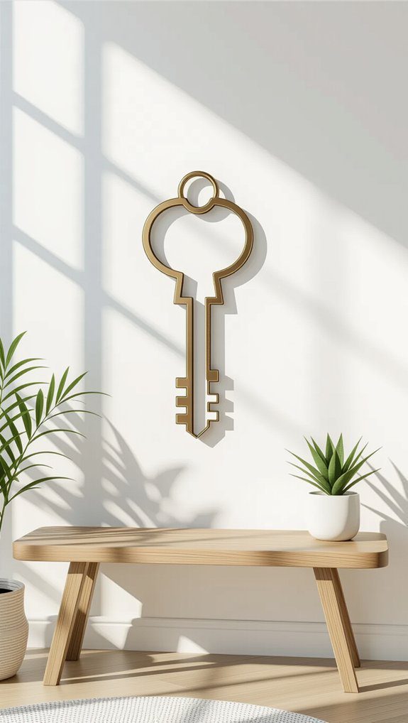 customizable key shaped wall decor