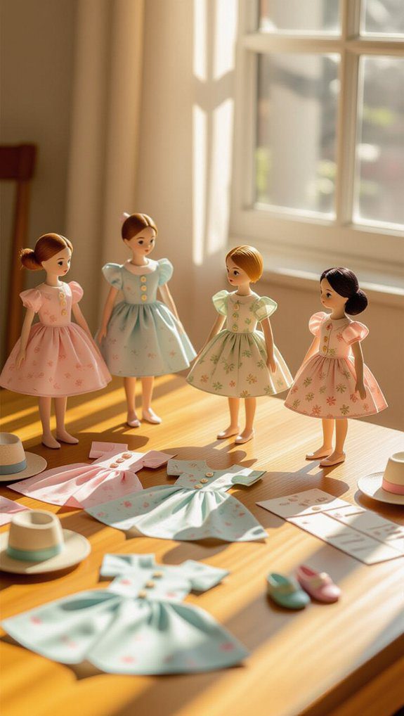 customizable paper doll closet