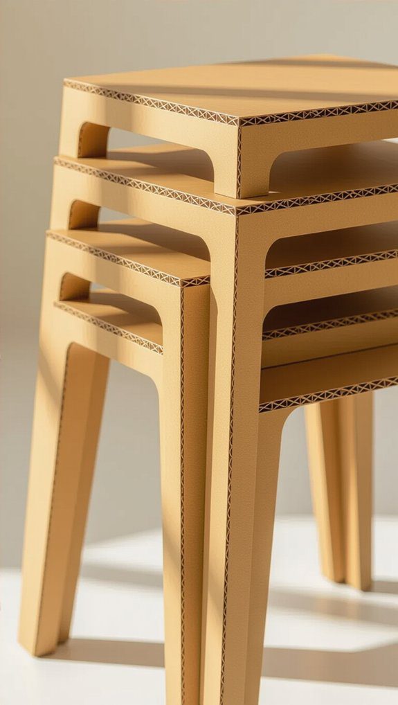customizable stackable cardboard stool