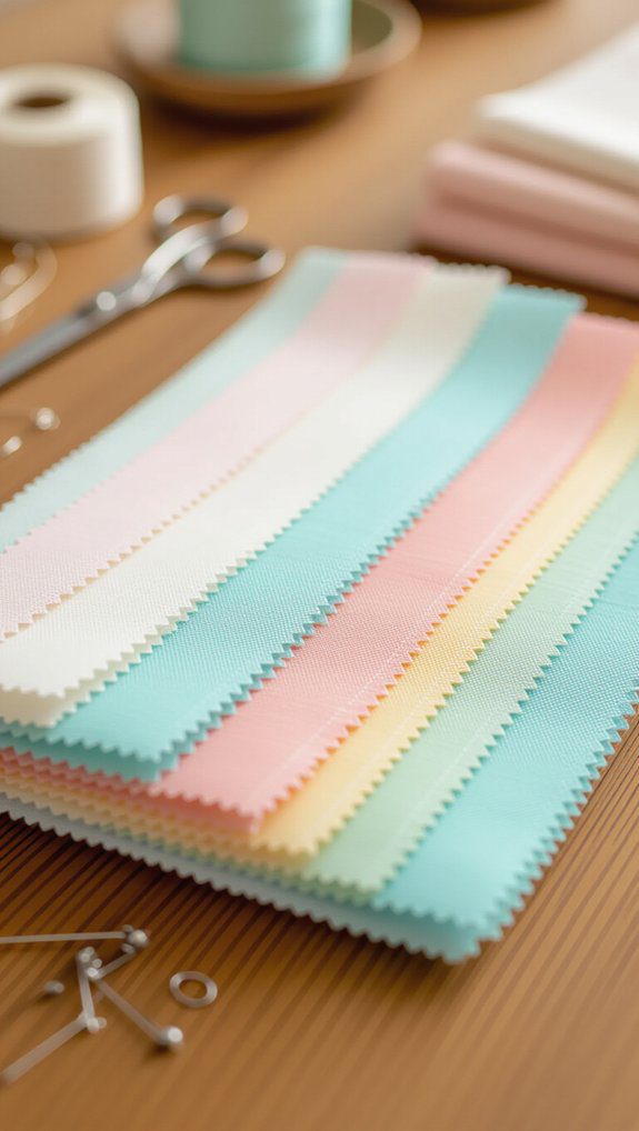 cut fabric band pieces