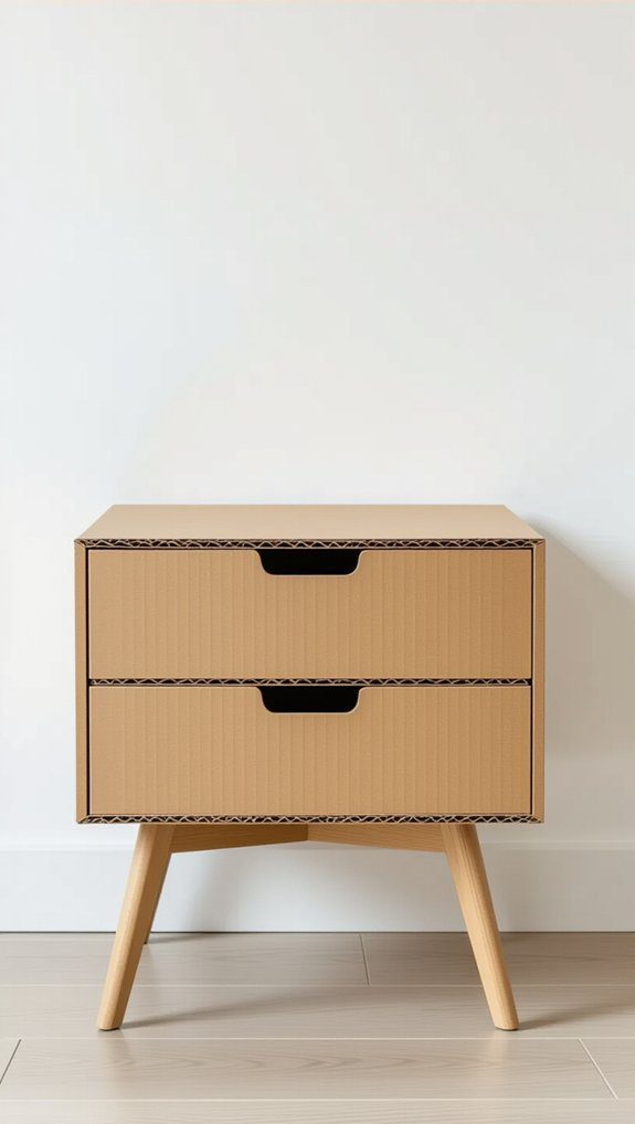 eco friendly cardboard nightstand assembly