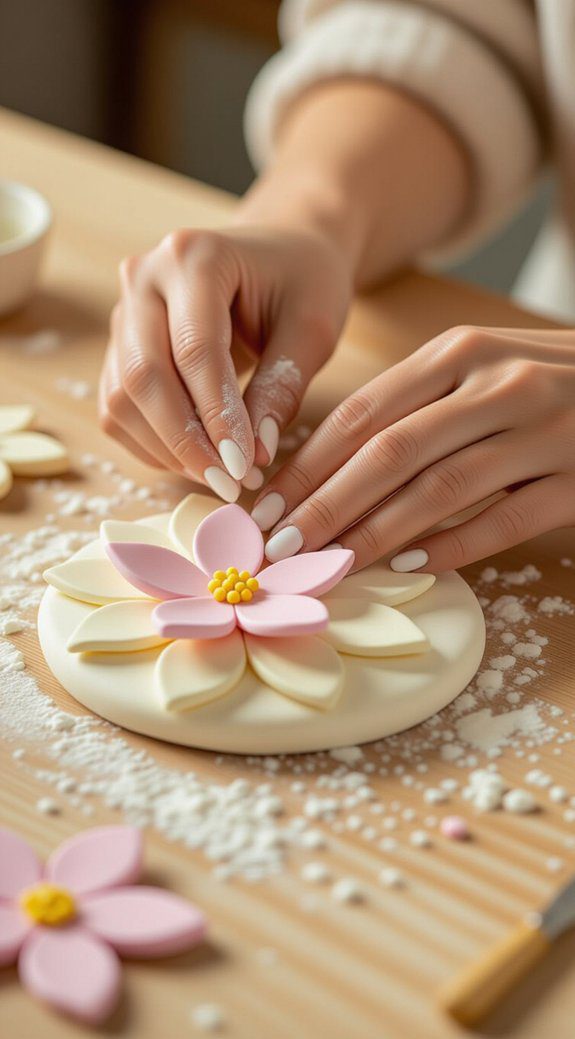 flower coasters with clay