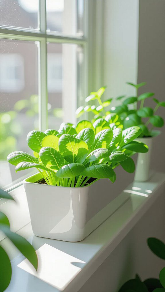 fresh greens from window