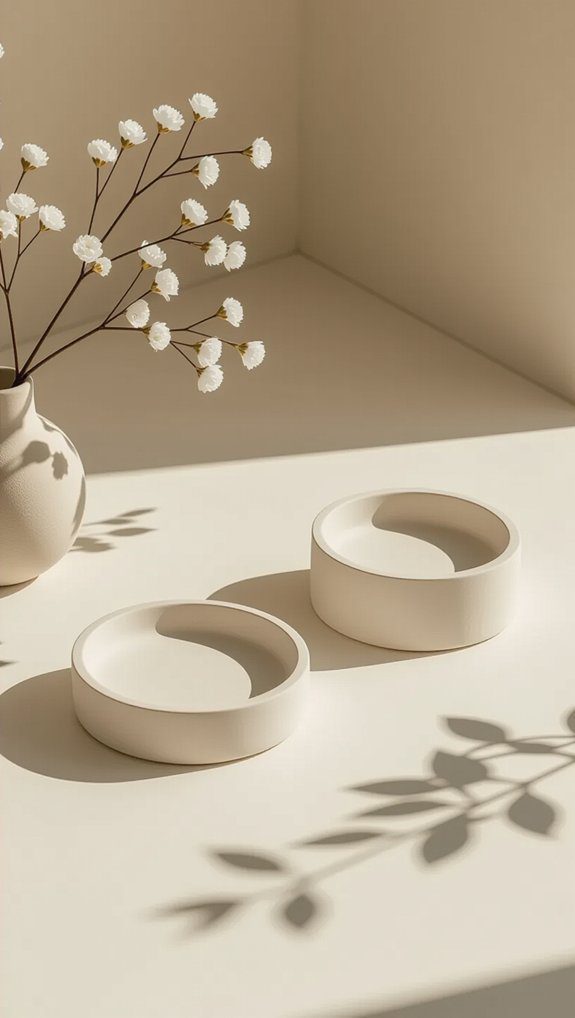 geometric clay ashtrays creation