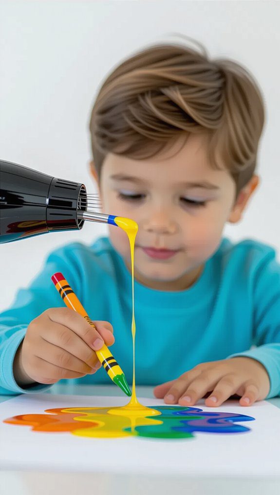 hair dryer for melting crayons