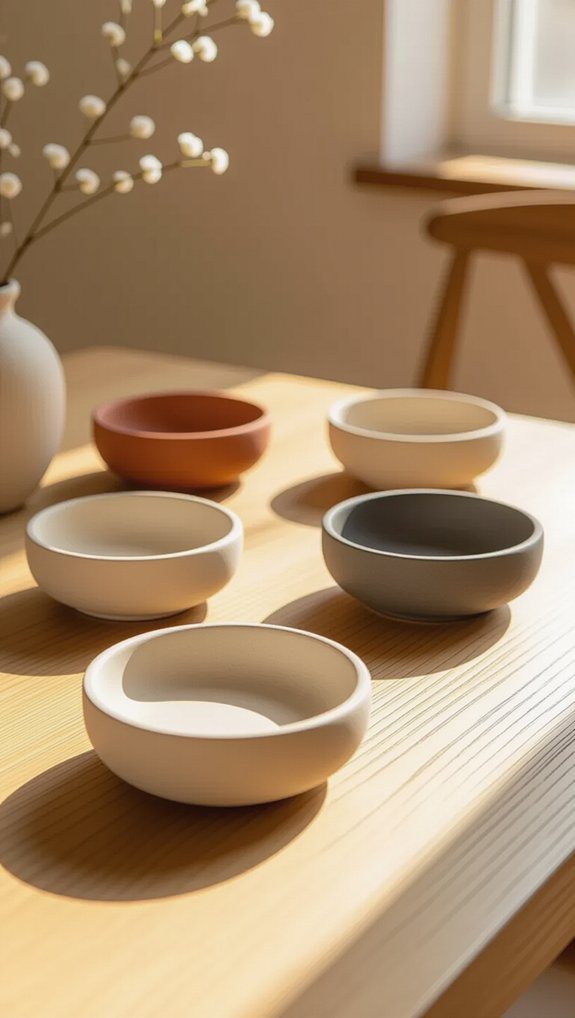 handmade clay ashtrays decor