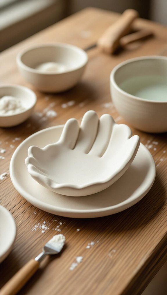 handmade clay trinket dishes