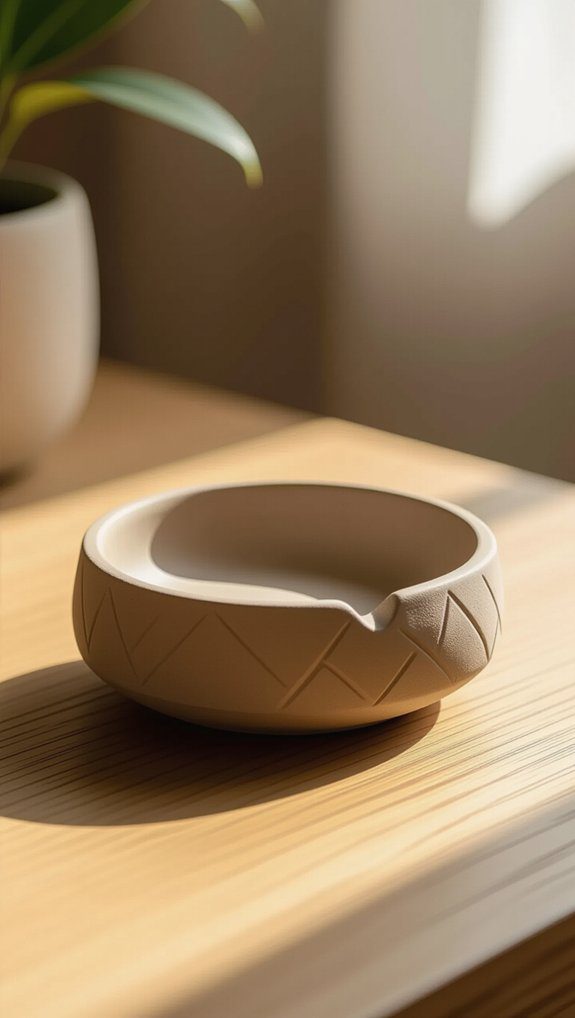 handmade personalized clay ashtrays