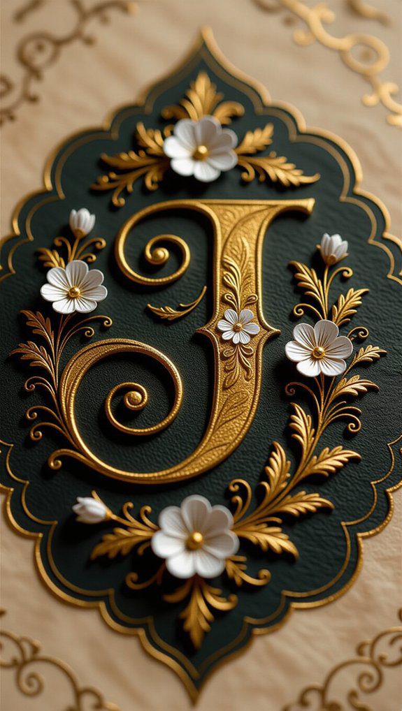 illuminated medieval letter design