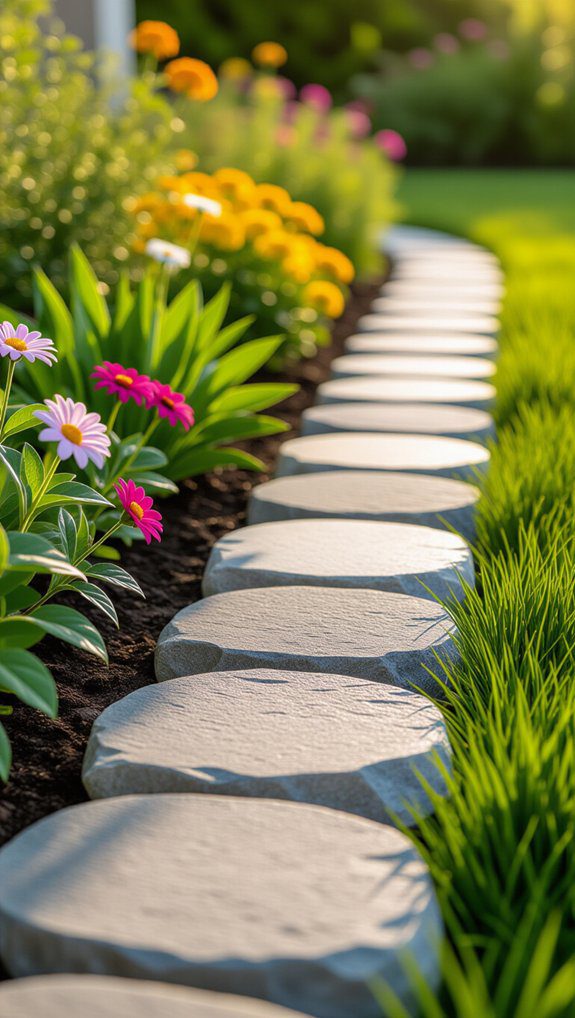 layered stone garden borders