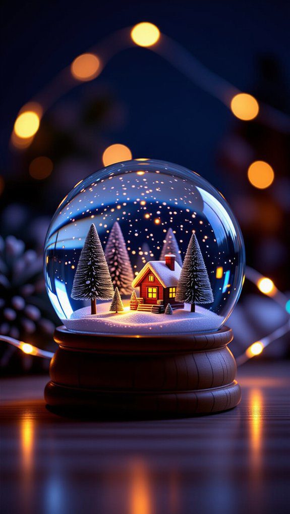 led lit snow globe creation