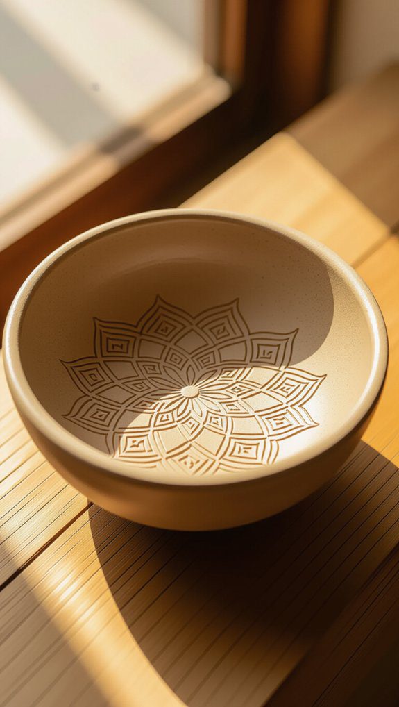 mandala clay bowl creativity