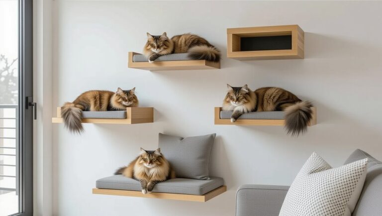 modern wall perches for cats