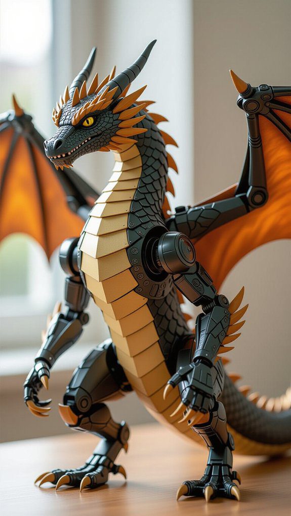 movable articulated dragon model