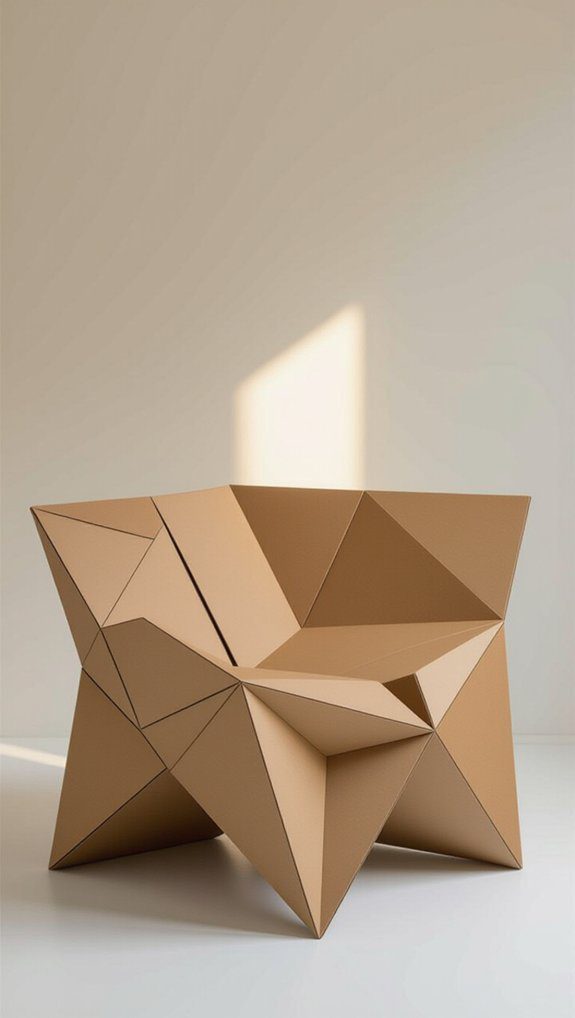 origami cardboard lounge chair