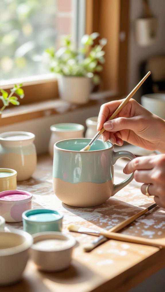 personalize your pottery mugs
