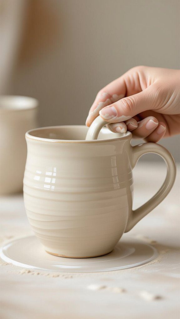 pulled handle mug technique