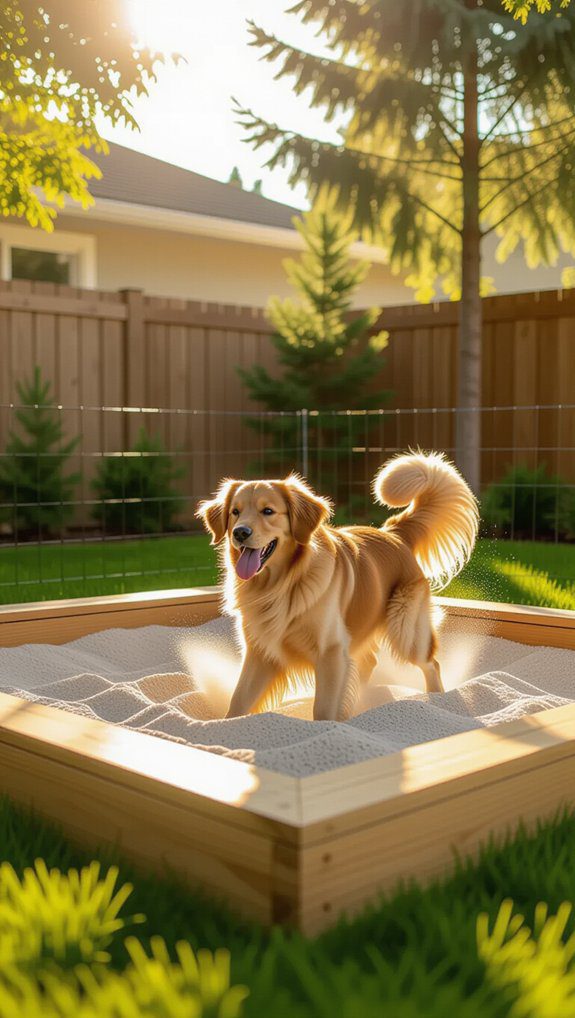 safe digging area for dogs