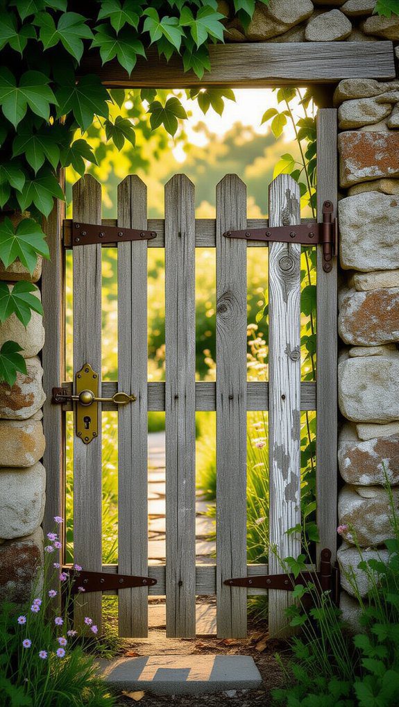 salvaged door garden gate