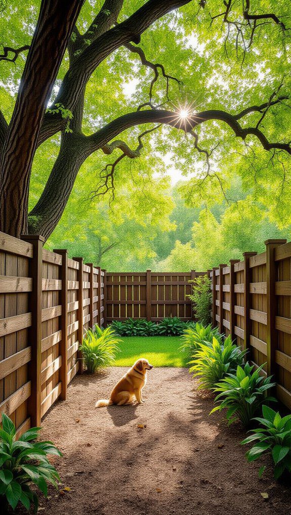 shaded dog run design