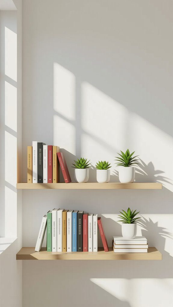 space saving bookshelf solution