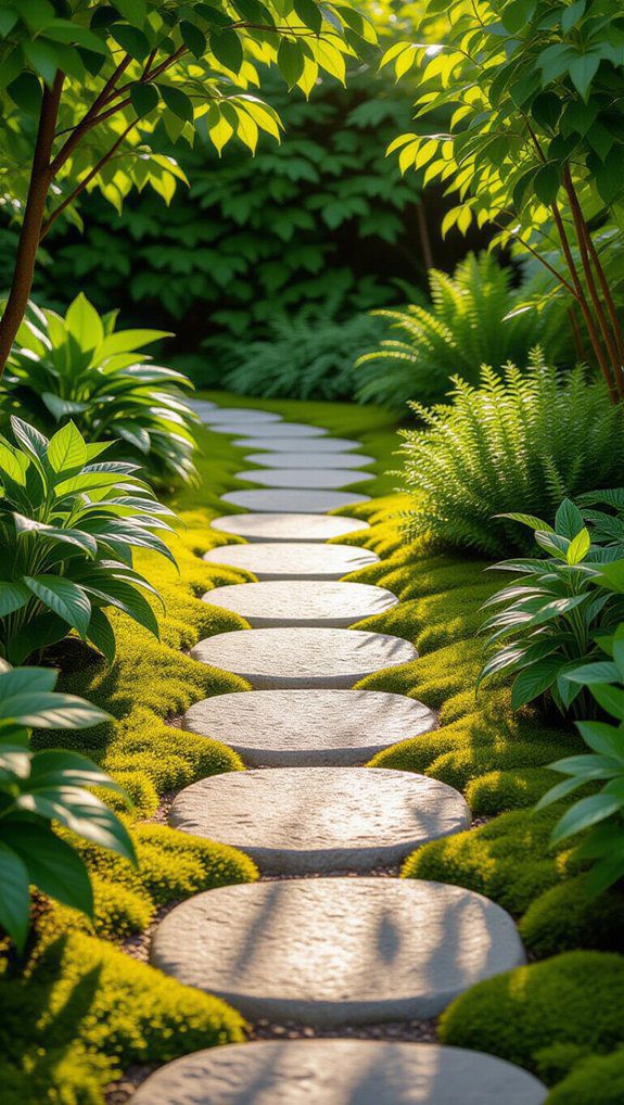stepping stone garden pathway