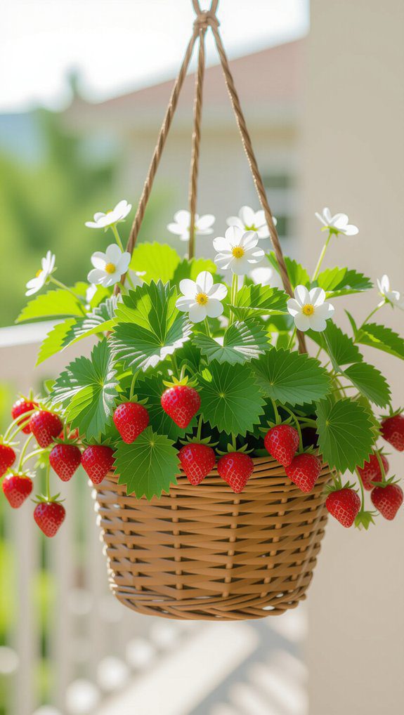 strawberry care in containers