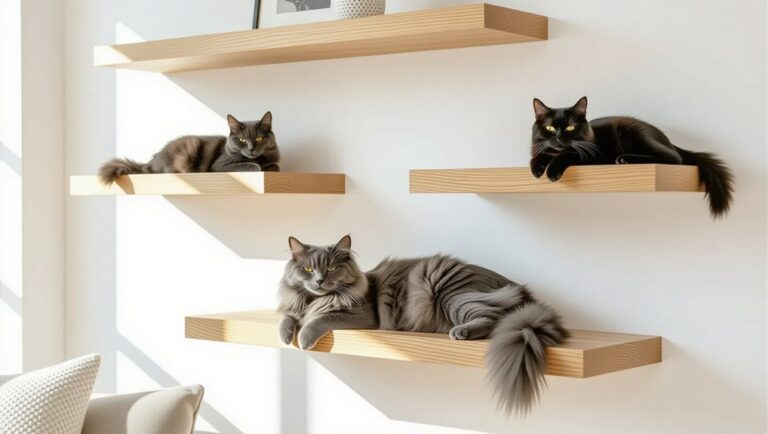 stylish cat wall shelves