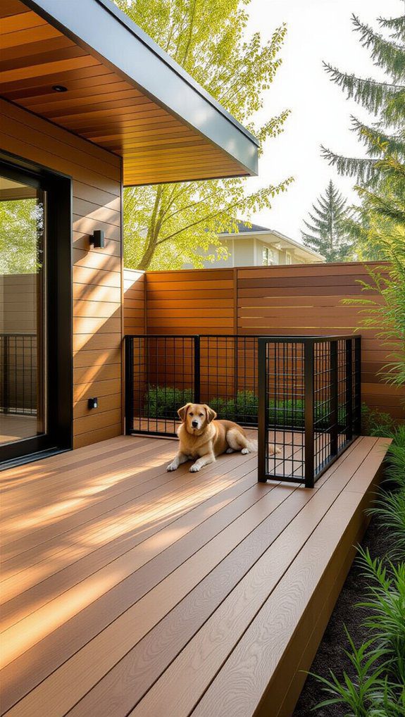 stylish elevated dog run