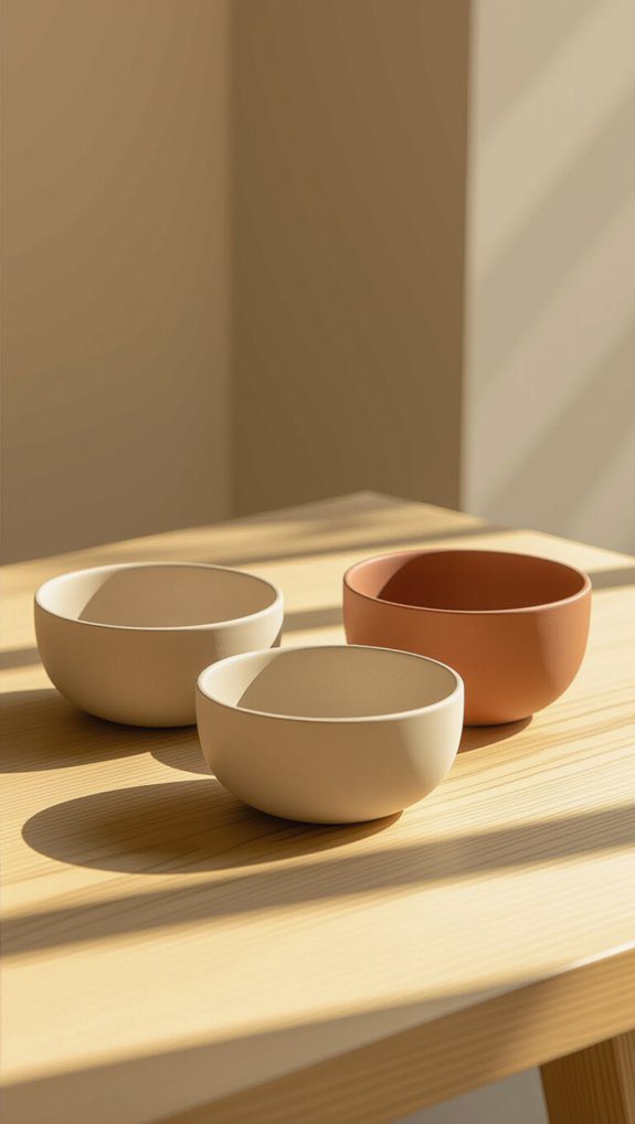 stylish minimalist geometric bowls