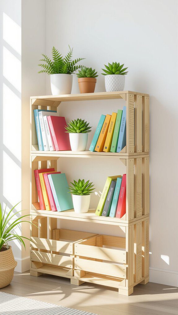 thrifted bookshelf transformation project