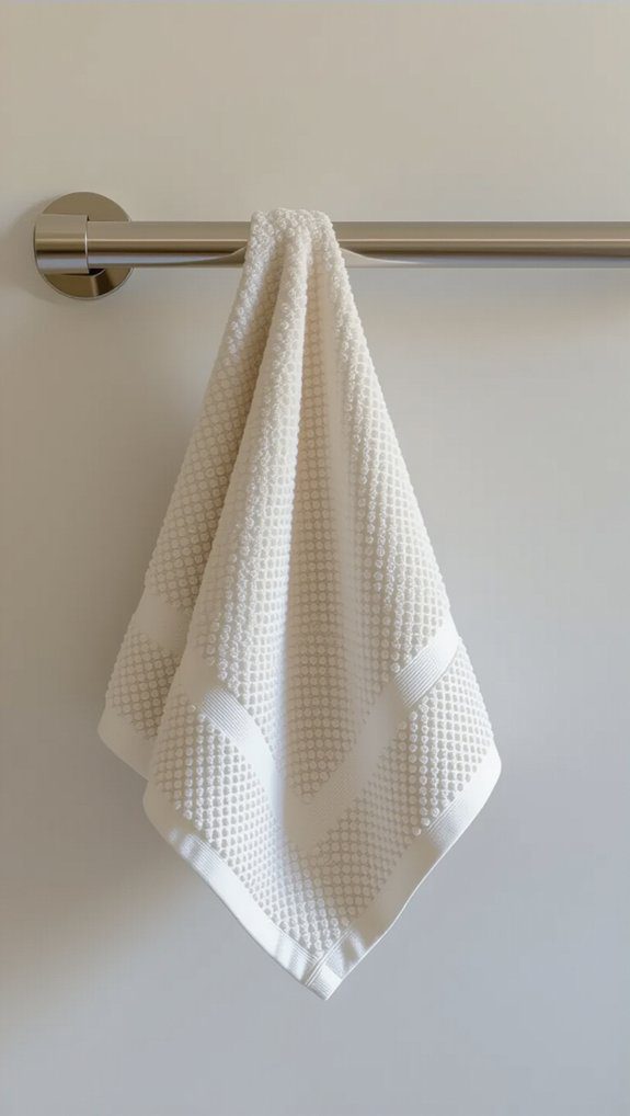 towel alignment and pleats