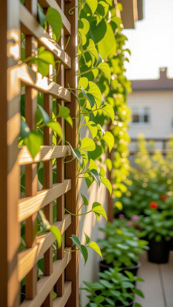 vertical gardening with trellis