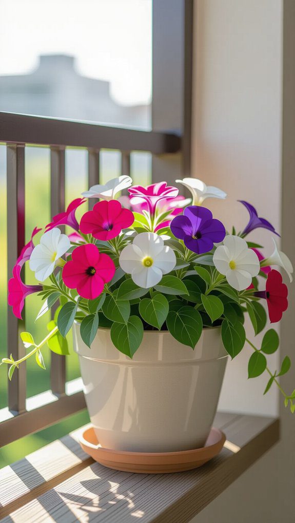 vibrant mixed flower container