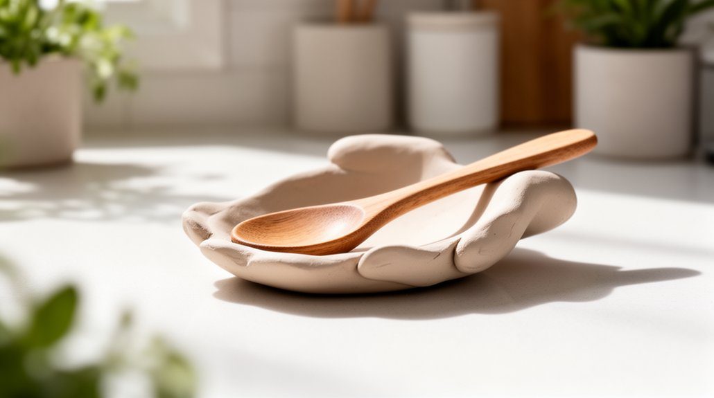 air dry clay spoon rest