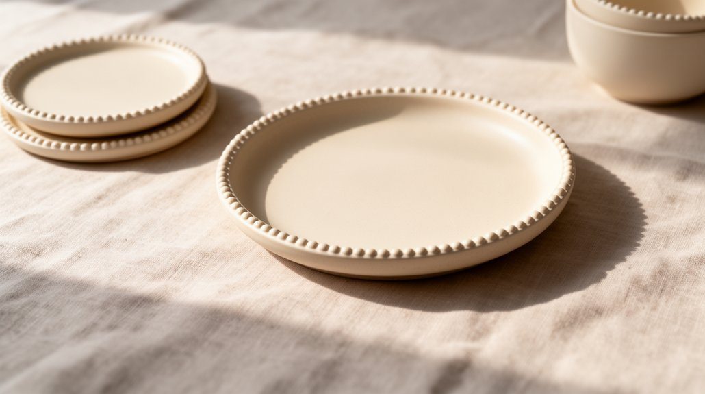 beaded edge dishes and coasters