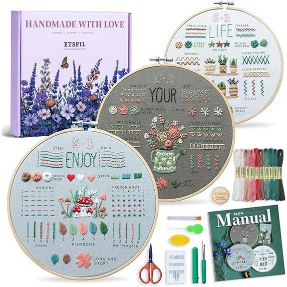 beginner embroidery kit pack