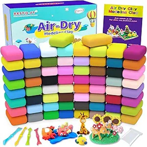 colorful modeling clay set