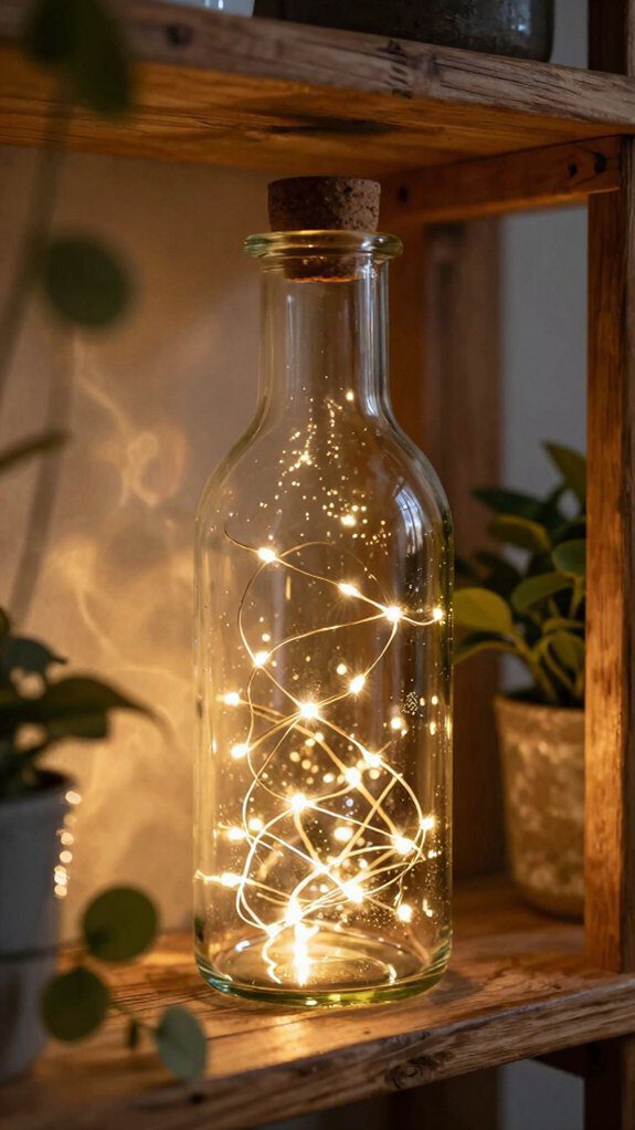 creative bottle light decor