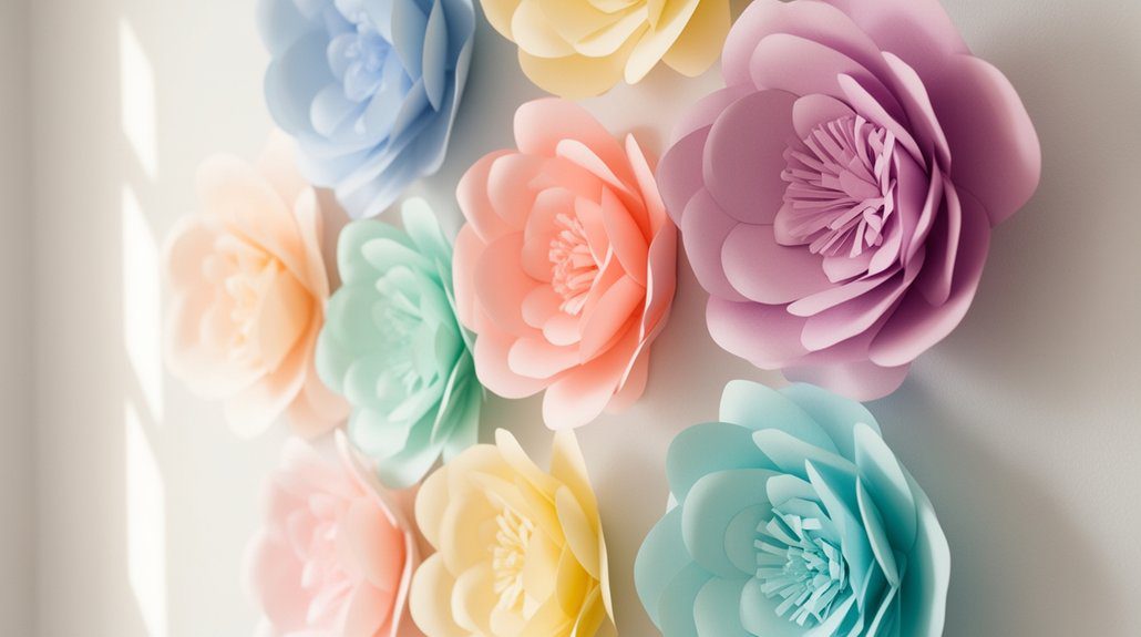 decorative paper flower wall