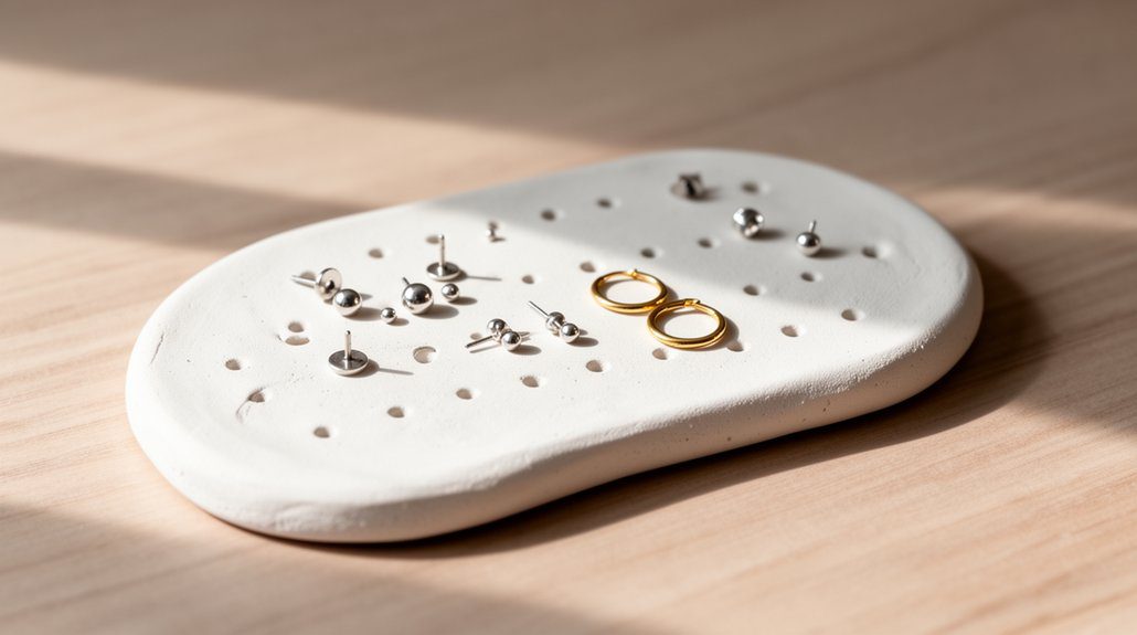 diy clay earring organizer