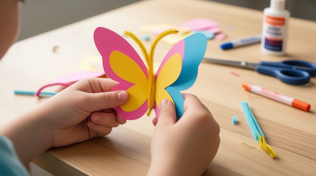 diy colorful butterfly craft