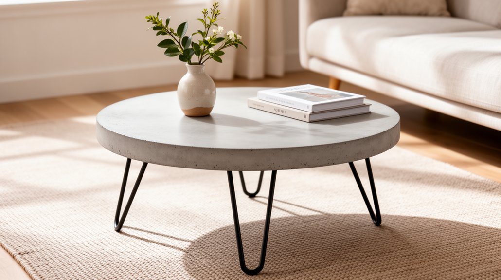 diy concrete coffee table