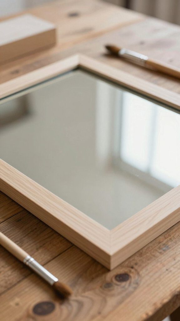 frameless modern mirror upgrade