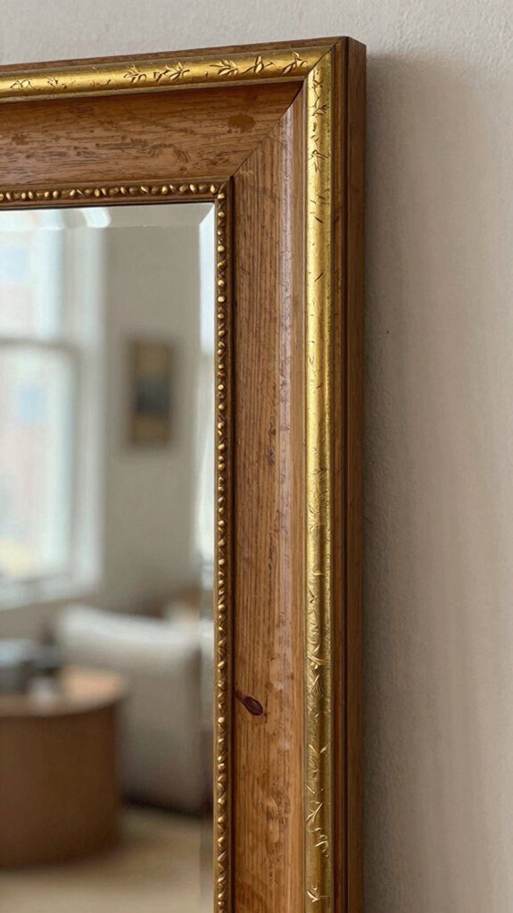 gold leaf mirror makeover