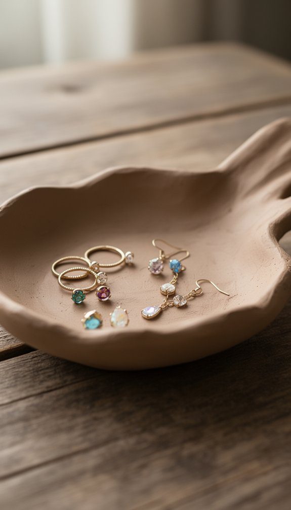 handmade clay jewelry dish