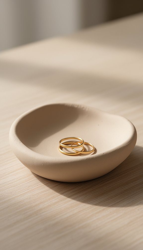 handmade clay ring holder