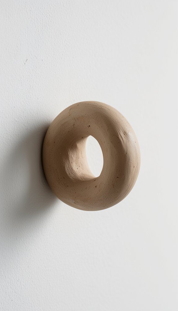 handmade decorative clay hook