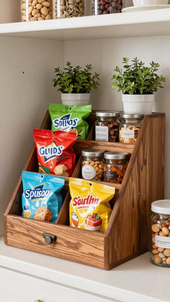 magazine rack snack organizer